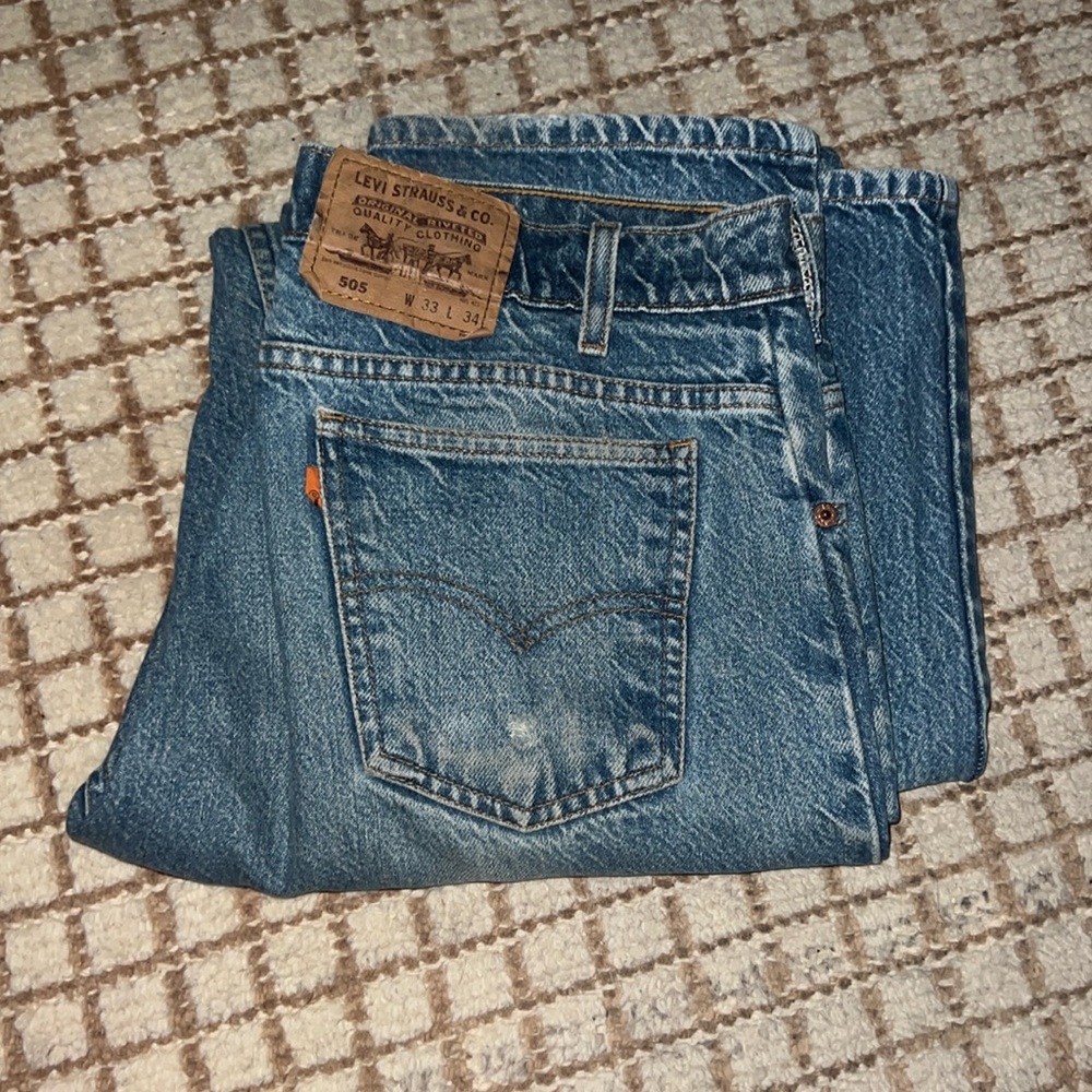 vintage levis 505 orange tab jeans